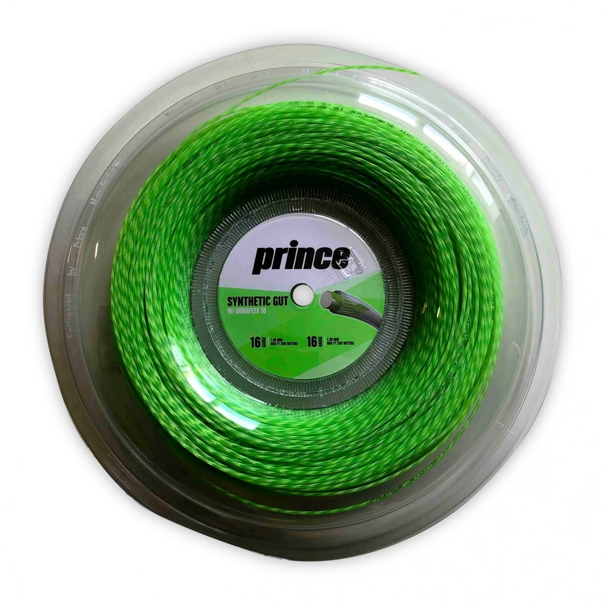 Prince Tennissaite Synthetic Gut Mit Duraflex (Allround+Haltbarkeit) Grün 200 Meter Rolle 1 Prince Tennissaite Synthetic Gut Mit Duraflex (Allround+Haltbarkeit) Grün 200 Meter Rolle