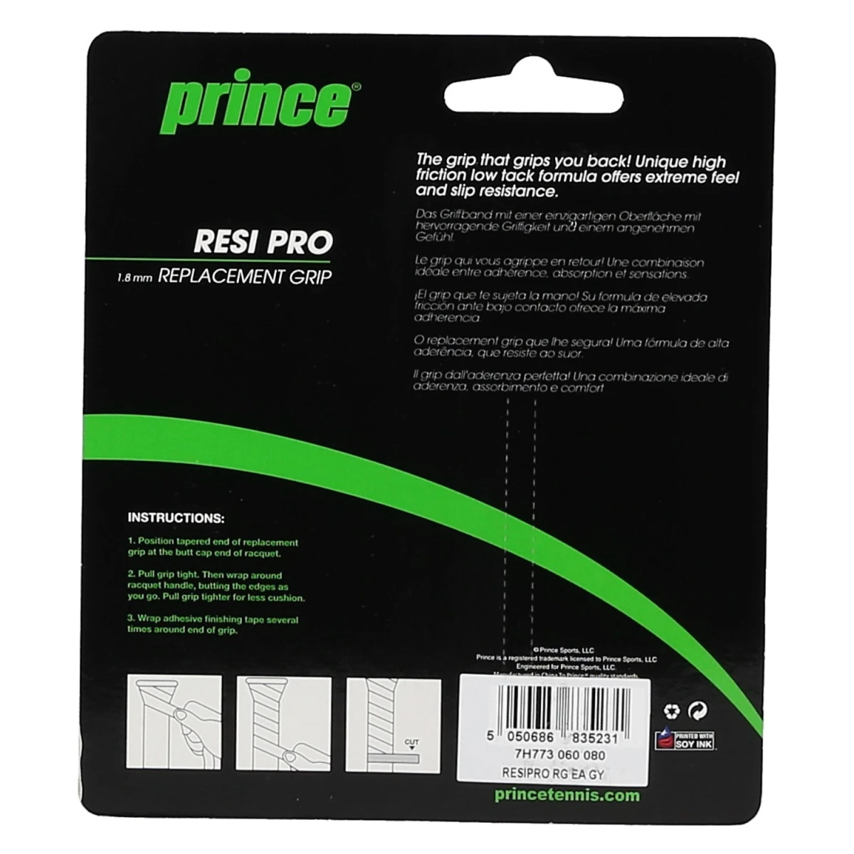 Prince Basisband Resi Pro 1.8mm (leicht Perforiert, Schweissabsorbtion) Grau - 1 Stück 2 Prince Basisband Resi Pro 1.8mm (leicht Perforiert, Schweissabsorbtion) Grau - 1 Stück – Bild 2