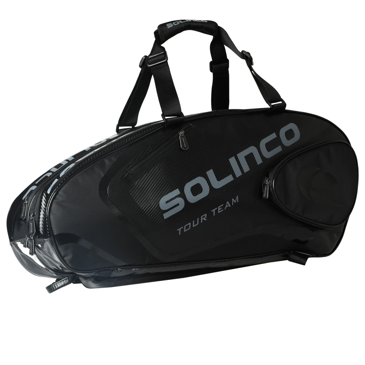 Solinco Racketbag Tour Team Blackout (Schlägertasche, 2 Hauptfächer, Thermofach) Schwarz 6er 1 Solinco Racketbag Tour Team Blackout (Schlägertasche, 2 Hauptfächer, Thermofach) Schwarz 6er
