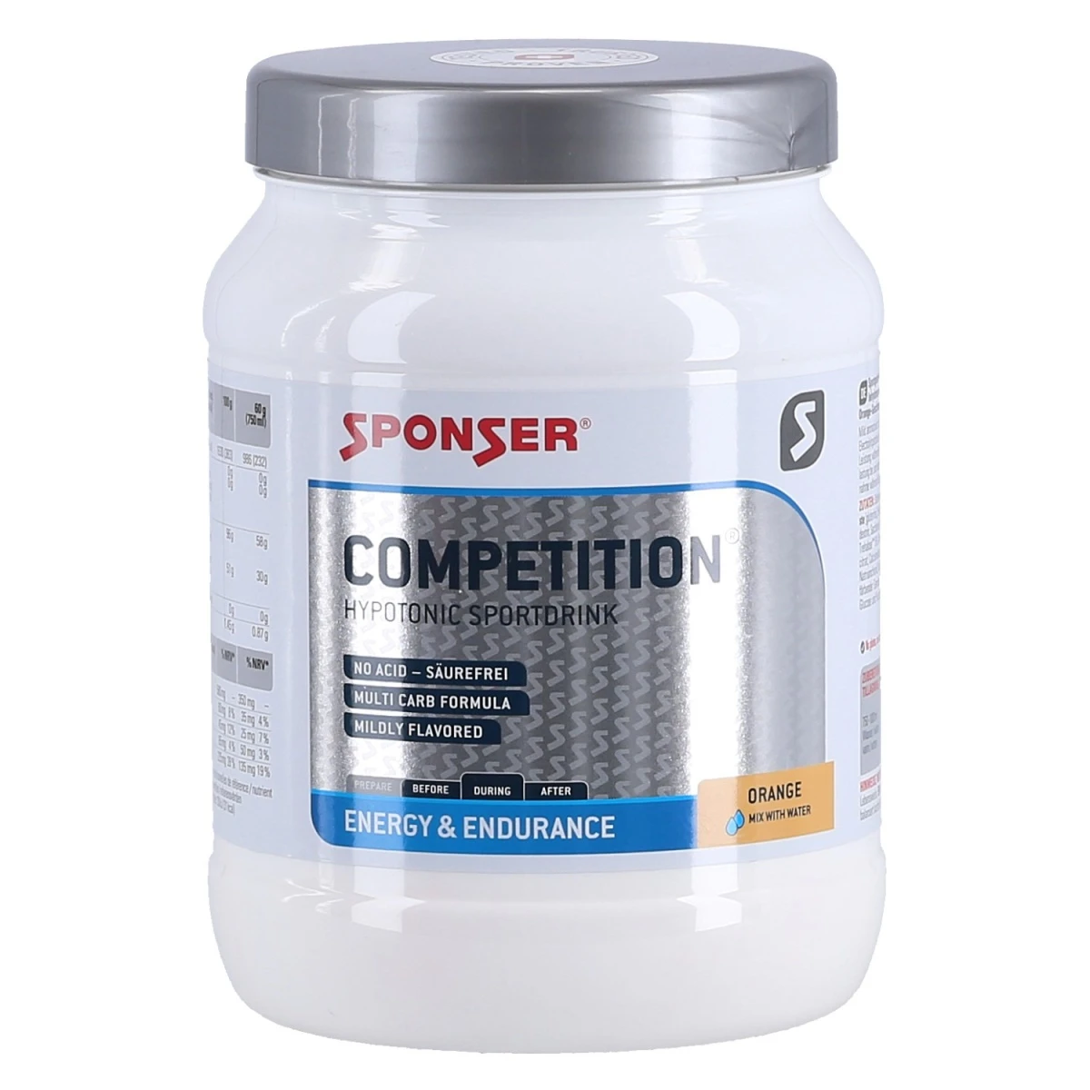 Sponser Sportgetränk Energy Competition (säurefrei, Hypotonisch) Orange 1000g Dose 1 Sponser Sportgetränk Energy Competition (säurefrei, Hypotonisch) Orange 1000g Dose