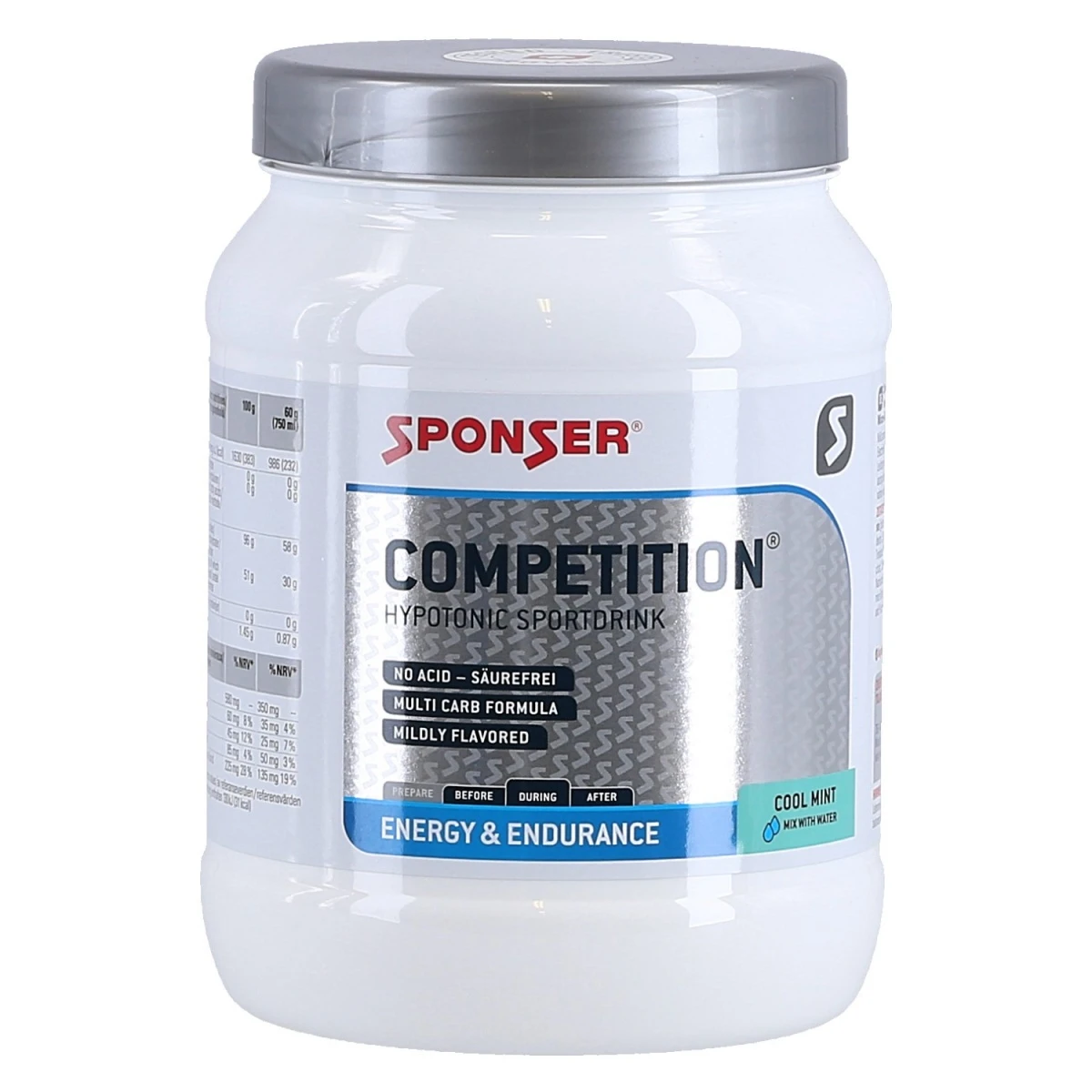 Sponser Sportgetränk Energy Competition (säurefrei, Hypotonisch, Menthol Mit Kühlender Wirkung) Minzextrakt 1000g Dose 1 Sponser Sportgetränk Energy Competition (säurefrei, Hypotonisch, Menthol Mit Kühlender Wirkung) Minzextrakt 1000g Dose