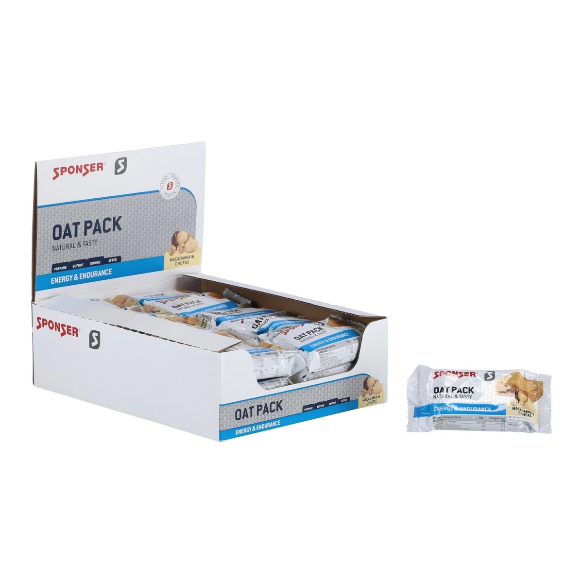 Sponser Energy Oat Pack (geballte Energie Aus Hafer) Macadamia/Chufas 30x60g Box 1 Sponser Energy Oat Pack (geballte Energie Aus Hafer) Macadamia/Chufas 30x60g Box