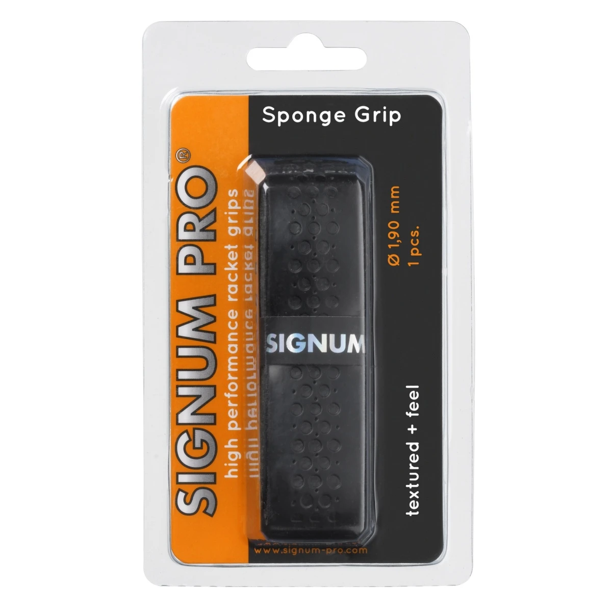 Signum Pro Basisband Sponge Grip (profiliert) 1.9mm Schwarz - 1 Stück 1 Signum Pro Basisband Sponge Grip (profiliert) 1.9mm Schwarz - 1 Stück