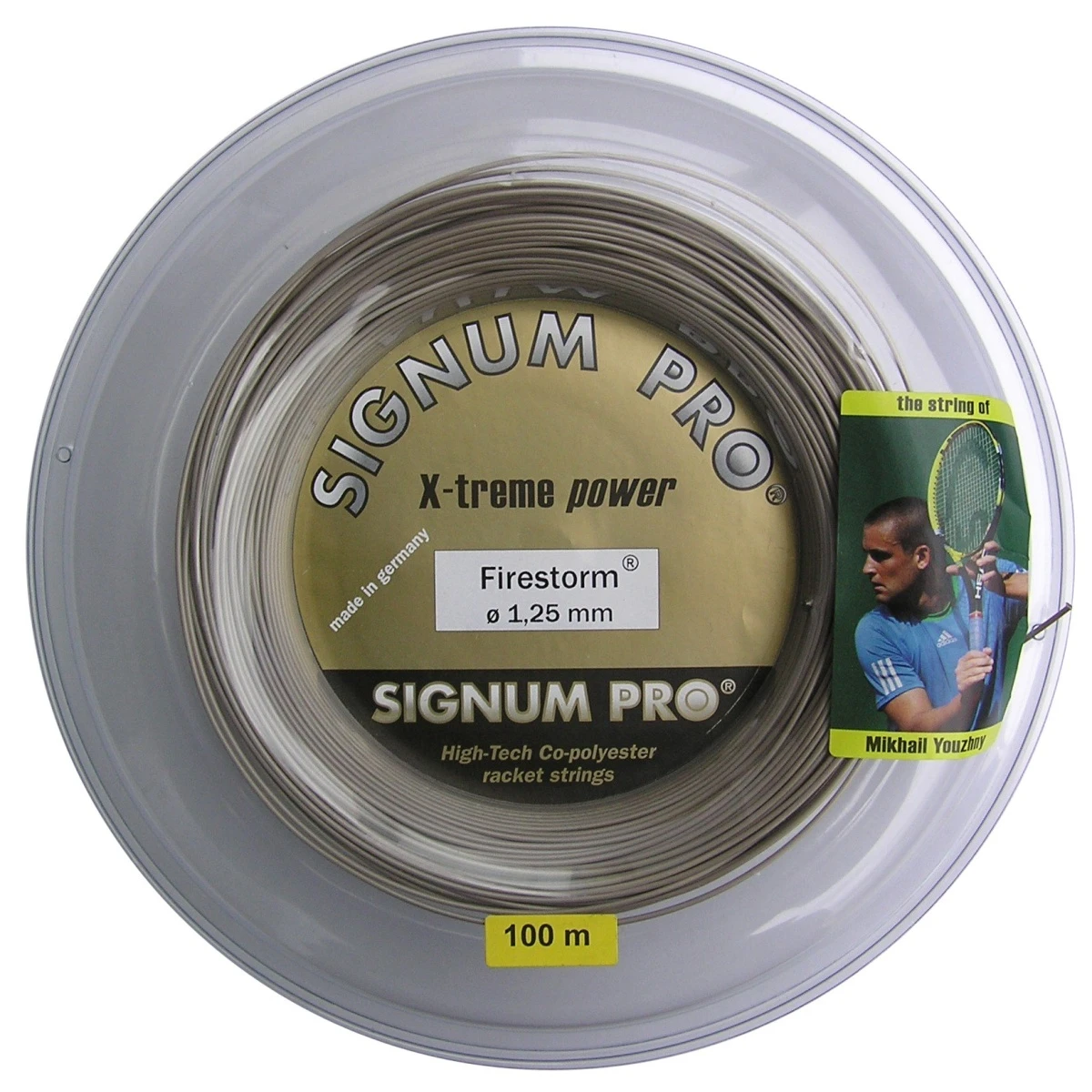 Signum Pro Tennissaite Firestorm (Haltbarkeit+Power) Gold 100m Rolle 1 Signum Pro Tennissaite Firestorm (Haltbarkeit+Power) Gold 100m Rolle