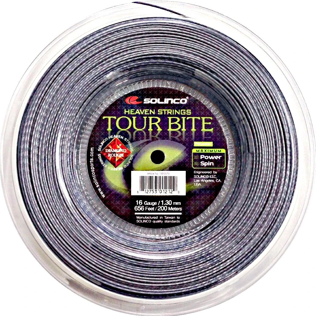 Solinco Tennissaite Tour Bite Diamond Rough (Spin+Haltbarkeit) Silber 200m Rolle 1 Solinco Tennissaite Tour Bite Diamond Rough (Spin+Haltbarkeit) Silber 200m Rolle