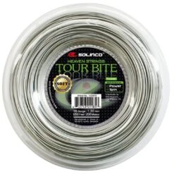 Solinco Tennissaite Tour Bite SOFT (Haltbarkeit+Touch) Silber 200m Rolle