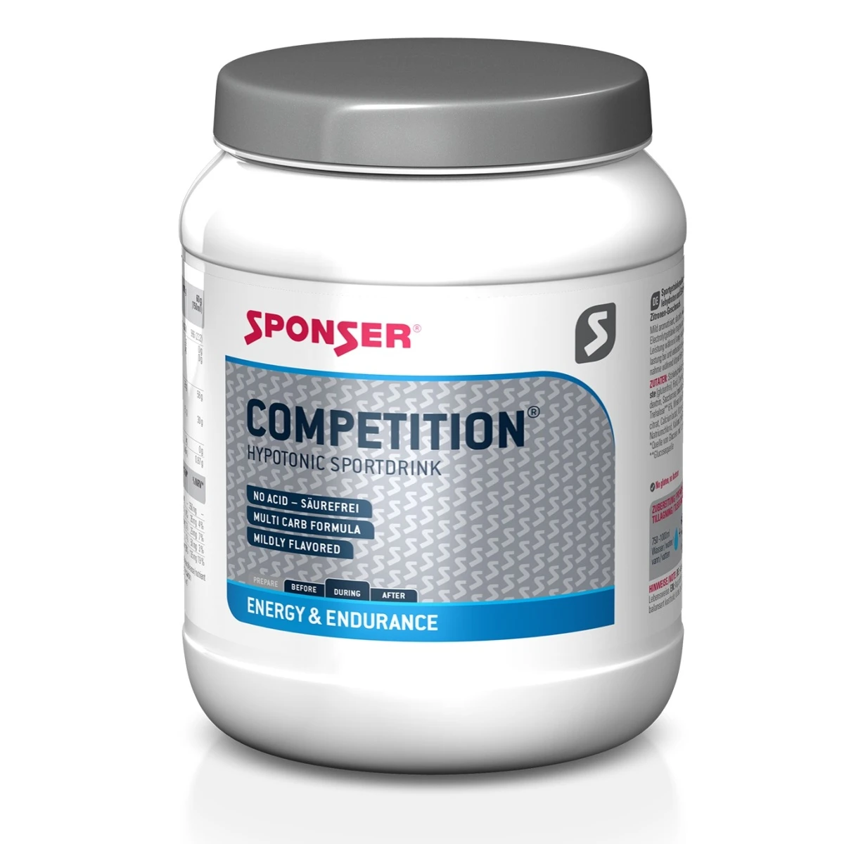 Sponser Sportgetränk Energy Competition (säurefrei, Hypotonisch) Zitrone 1000g Dose 1 Sponser Sportgetränk Energy Competition (säurefrei, Hypotonisch) Zitrone 1000g Dose