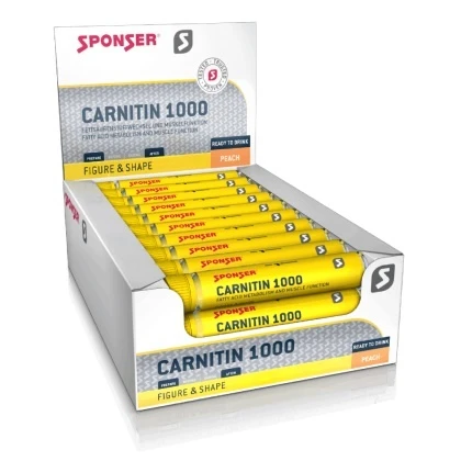 Sponser Carnitin 1000 Ampulle (unterstützt Fettsäurenstoffwechsel & Muskelfunktion) 30x25ml Box 1 Sponser Carnitin 1000 Ampulle (unterstützt Fettsäurenstoffwechsel & Muskelfunktion) 30x25ml Box