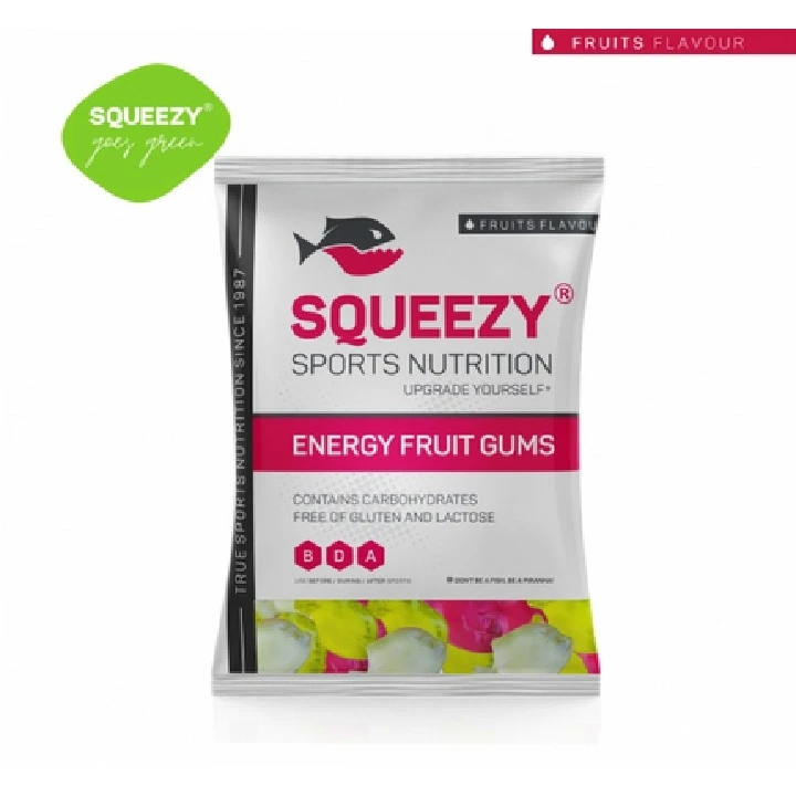 Squeezy Energy Fruit Gum (Kohlenhydratgummis) Fruchtmix 20x100g Box 2 Squeezy Energy Fruit Gum (Kohlenhydratgummis) Fruchtmix 20x100g Box – Bild 2