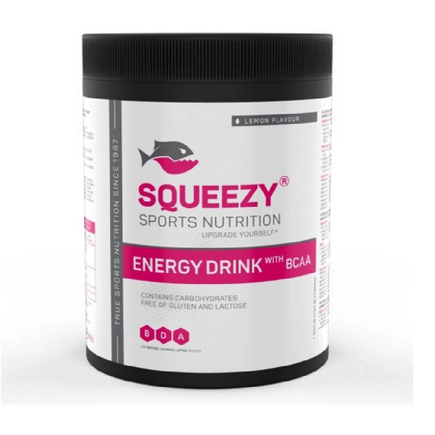 Squeezy Energy Drink (Kohlenhydrat-Elektrolyt-Lösung) Zitrone Mit BCAA 650g Dose 1 Squeezy Energy Drink (Kohlenhydrat-Elektrolyt-Lösung) Zitrone Mit BCAA 650g Dose