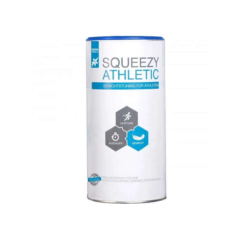 Squeezy Athletic Food (eiweisreicher Mahlzeitersatz) - Vanille - 550g Dose 1 Squeezy Athletic Food (eiweisreicher Mahlzeitersatz) - Vanille - 550g Dose