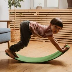 TicToys Das.Brett Balance Board Aus Buchenholzfurnier Grün - 1 Stück