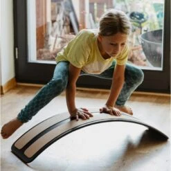 TicToys Das.Brett Balance Board Aus Buchenholzfurnier KORK Schwarz - 1 Stück