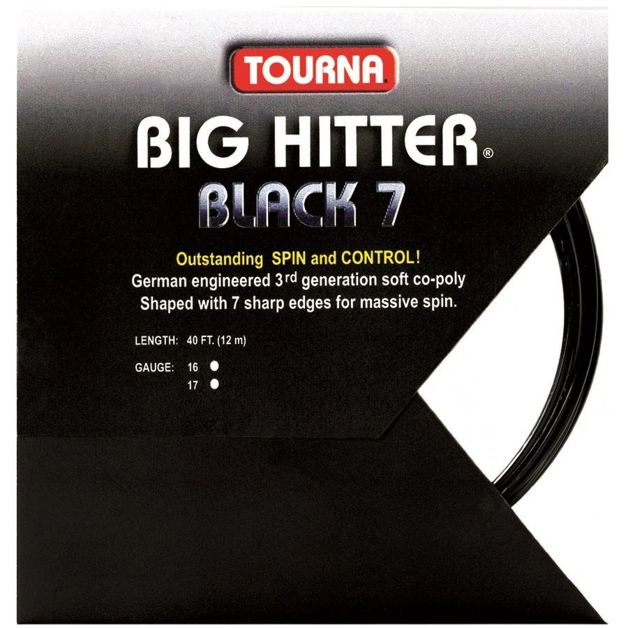 Tourna Tennissaite Big Hitter Black 7 Schwarz 12m Set 1 Tourna Tennissaite Big Hitter Black 7 Schwarz 12m Set