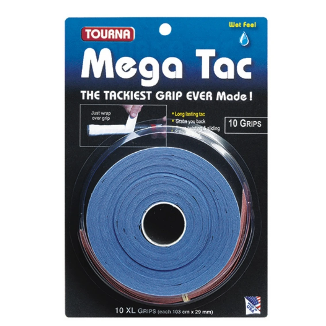 Tourna Overgrip Mega Tac Blau 10er 1 Tourna Overgrip Mega Tac Blau 10er