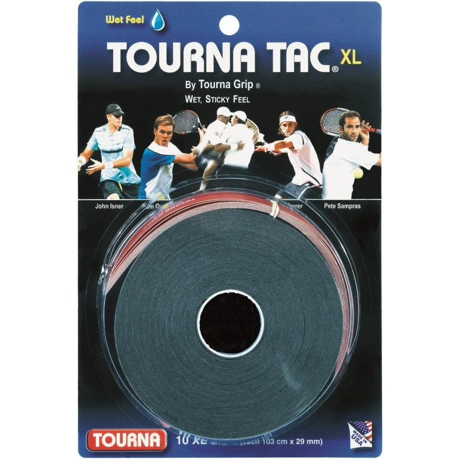 Tourna Overgrip Tac XL 0.55mm Schwarz 10er 1 Tourna Overgrip Tac XL 0.55mm Schwarz 10er