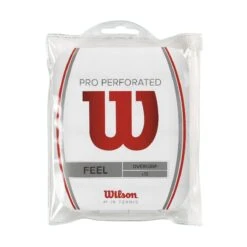 Wilson Overgrip Pro Perforated 0.55mm Weiss 12er Clip-Beutel