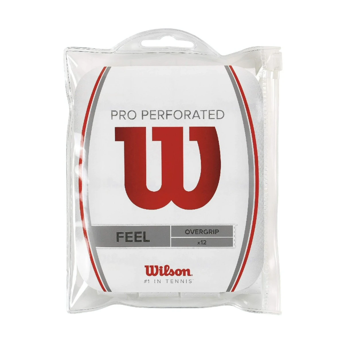 Wilson Overgrip Pro Perforated 0.55mm Weiss 12er Clip-Beutel 1 Wilson Overgrip Pro Perforated 0.55mm Weiss 12er Clip-Beutel