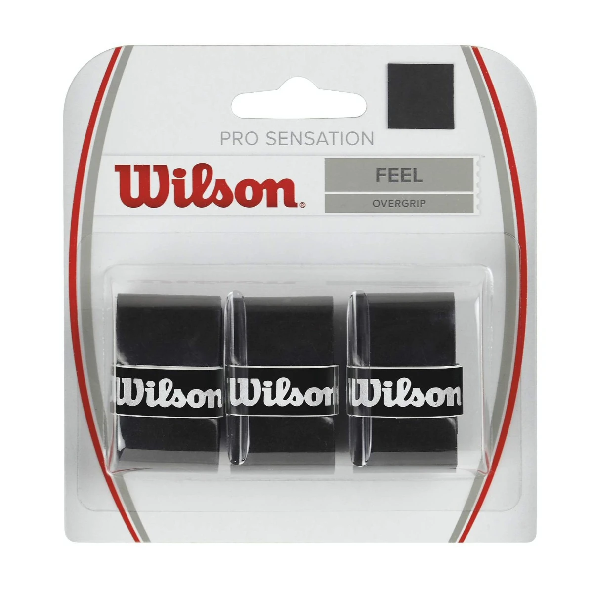 Wilson Overgrip Pro Sensation 0.4mm (Feel/glatt/leicht Haftend) Schwarz 3er 1 Wilson Overgrip Pro Sensation 0.4mm (Feel/glatt/leicht Haftend) Schwarz 3er