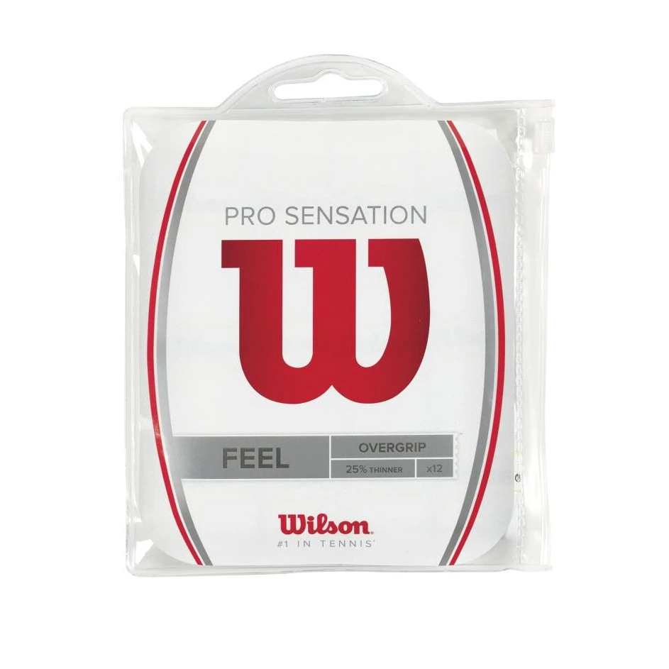Wilson Overgrip Pro Sensation 0.4mm Weiss 12er Clip-Beutel 1 Wilson Overgrip Pro Sensation 0.4mm Weiss 12er Clip-Beutel