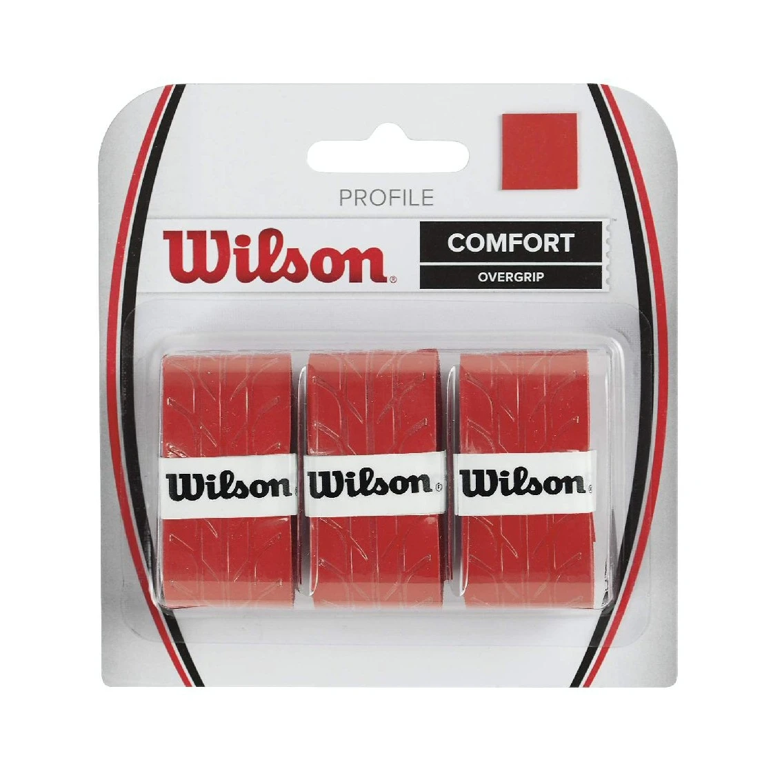 Wilson Overgrip Profile 0.6mm Rot 3er 1 Wilson Overgrip Profile 0.6mm Rot 3er