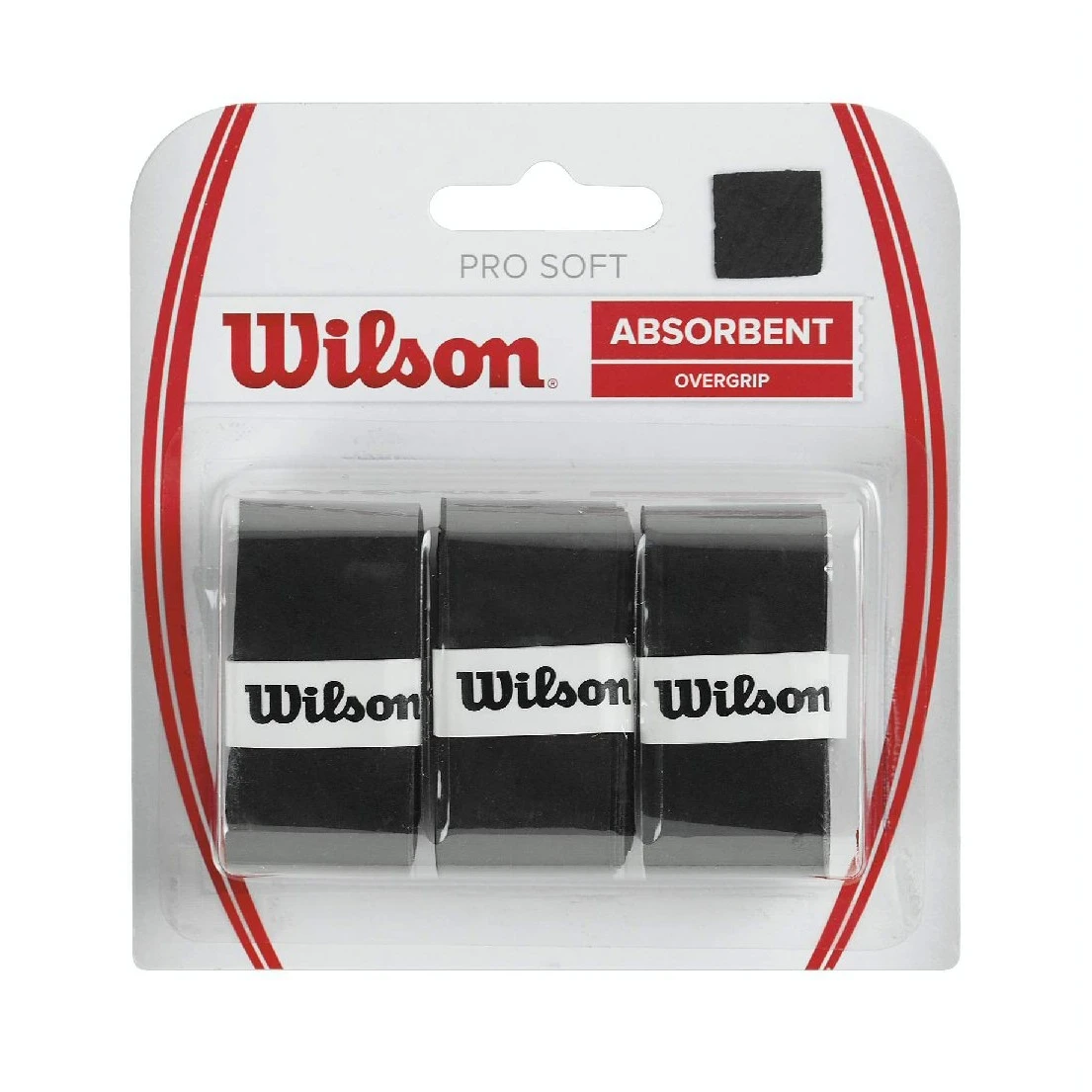 Wilson Overgrip Pro Soft 0.55mm Schwarz 3er 1 Wilson Overgrip Pro Soft 0.55mm Schwarz 3er