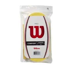 Wilson Overgrip Pro 0.6mm (Komfort/glatt/leicht Haftend) Gelb 30er Clip-Beutel