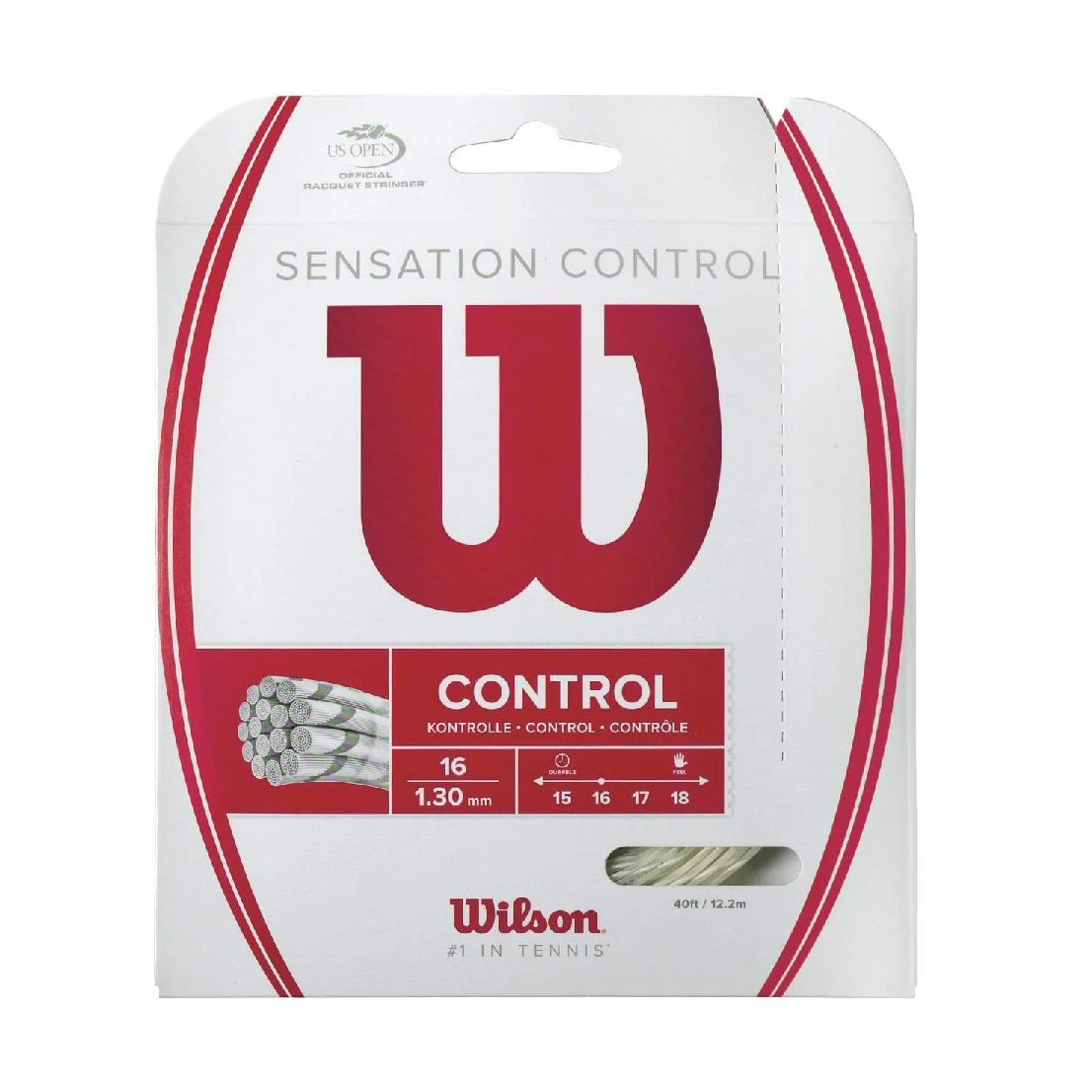 Wilson Tennissaite Sensation Control 1.30 (Kontrolle+Touch) Natur 12m Set 1 Wilson Tennissaite Sensation Control 1.30 (Kontrolle+Touch) Natur 12m Set