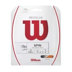 Besaitung Mit Tennissaite Wilson Revolve (Spin+Haltbarkeit) Orange
