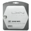 Besaitung Mit Tennissaite Luxilon Savage 1.27 (Haltbarkeit+Spin) Weiss