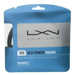 Luxilon Tennissaite Alu Power Rough (Haltbarkeit+Spin) Silber 12m Set