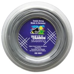 WeissCannon Tennissaite Silverstring (Haltbarkeit+Power) Silber 200m Rolle