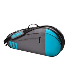 Wilson Tennis-Racketbag Team (Schlägertasche, 1 Hauptfach) Grau/blau 3er