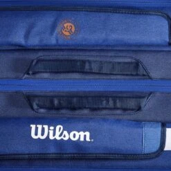 Wilson Tennis-Racketbag Super Tour Roland Garros (Schlägertasche, 3 Hauptfächer) Navyblau 15er -Head || Wilson || YONEX Verkäufe Wilson WR8018101 RG Super Tour 15 Tasche206 1200x1200 1