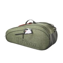 Wilson Tennis-Racketbag (Schlägertasche, 2 Hauptfächer) Team 2023 Dunkelgrün 6er -Head || Wilson || YONEX Verkäufe Wilson WR8022701 Team 6PK Heather tasche206 1200x1200 1