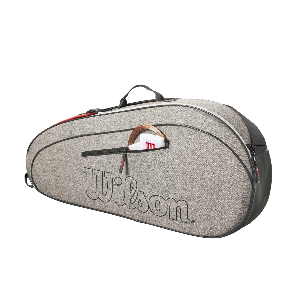 Wilson Tennis-Racketbag (Schlägertasche, 1 Hauptfach) Team 2023 Grau 3er 3 Wilson Tennis-Racketbag (Schlägertasche, 1 Hauptfach) Team 2023 Grau 3er – Bild 3
