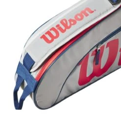 Wilson Tennis-Racketbag Kinder/Junior (Schlägertasche, 1 Hauptfach) 2023 Grau 3er -Head || Wilson || YONEX Verkäufe Wilson WR8023901 3PK Tasche205 1200x1200 1