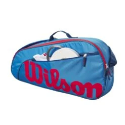 Wilson Tennis-Racketbag Kinder/Junior (Schlägertasche, 1 Hauptfach) 2023 Blau 3er -Head || Wilson || YONEX Verkäufe Wilson WR8023902 3PK Tasche203 1200x1200 1