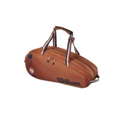 Wilson Tennis-Racketbag Roland Garros Team 2023 (Schlägertasche, 2 Hauptfächer) Claybraun 6er