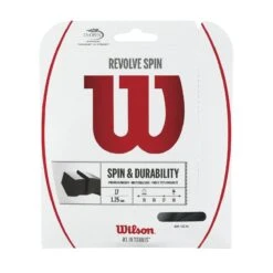 Wilson Tennissaite Revolve Spin (Spin+Haltbarkeit) Schwarz 12m Set