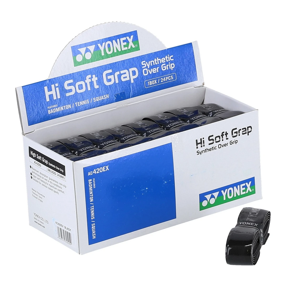 Yonex Basisband Hi Soft 1.6mm Schwarz 24er Box 1 Yonex Basisband Hi Soft 1.6mm Schwarz 24er Box