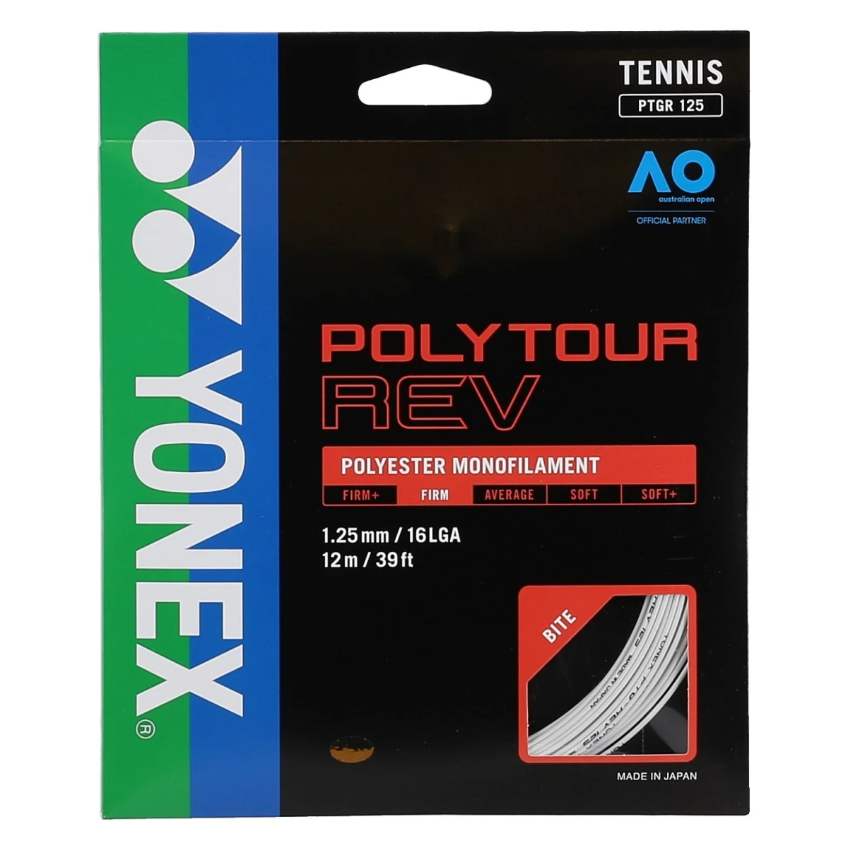 Yonex Tennissaite Poly Tour Rev (Polyester/achteckig) Weiss 12m Set 1 Yonex Tennissaite Poly Tour Rev (Polyester/achteckig) Weiss 12m Set
