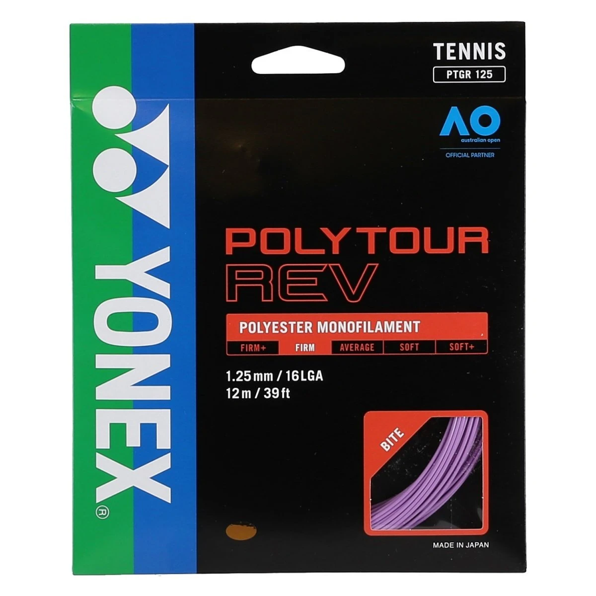 Besaitung Mit Tennissaite Yonex Poly Tour Rev (Haltbarkeit+Spin) Violett 1 Besaitung Mit Tennissaite Yonex Poly Tour Rev (Haltbarkeit+Spin) Violett