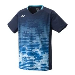 Yonex Badminton-Tshirt V-Neck Tournament (offizielles Shirt Der Nationalmannschaft) 2023 Navyblau Herren