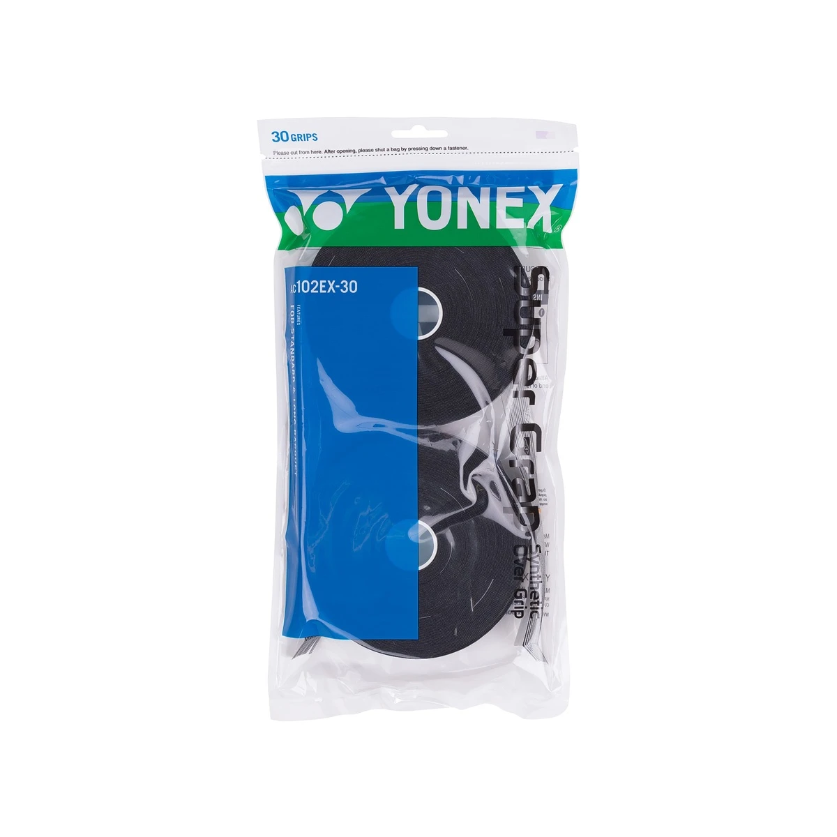 Yonex Overgrip Super Grap 0.6mm (Komfort/glatt/leicht Haftend) Schwarz 30er Clip-Beutel 1 Yonex Overgrip Super Grap 0.6mm (Komfort/glatt/leicht Haftend) Schwarz 30er Clip-Beutel