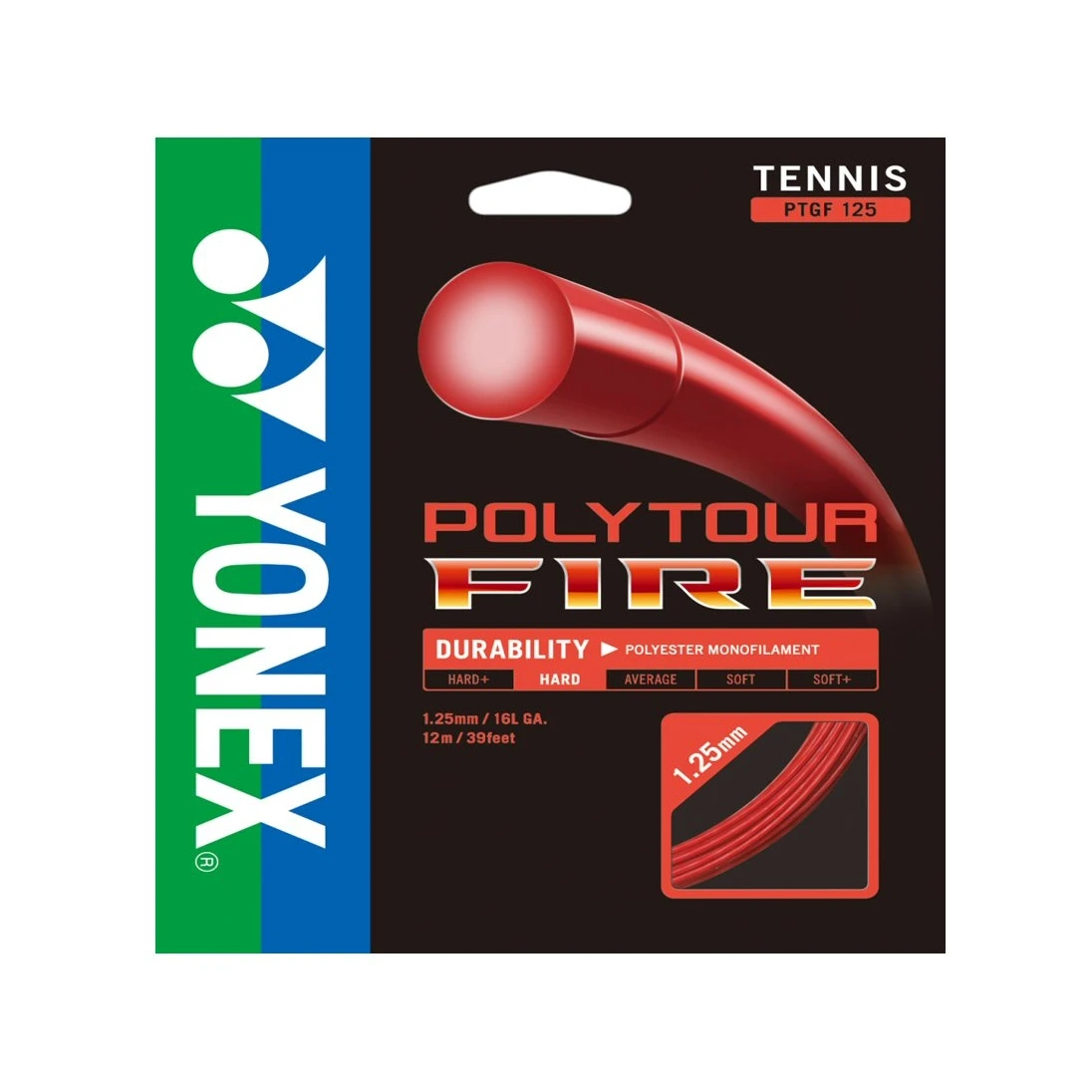 Yonex Tennissaite Poly Tour Fire (Haltbarkeit+Power) Rot 12m Set 1 Yonex Tennissaite Poly Tour Fire (Haltbarkeit+Power) Rot 12m Set