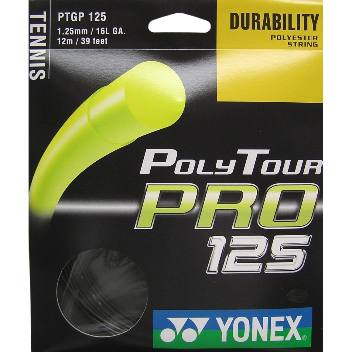 Yonex Tennissaite Poly Tour Pro (Haltbarkeit+Touch) Graphitegrau 12m Set 1 Yonex Tennissaite Poly Tour Pro (Haltbarkeit+Touch) Graphitegrau 12m Set