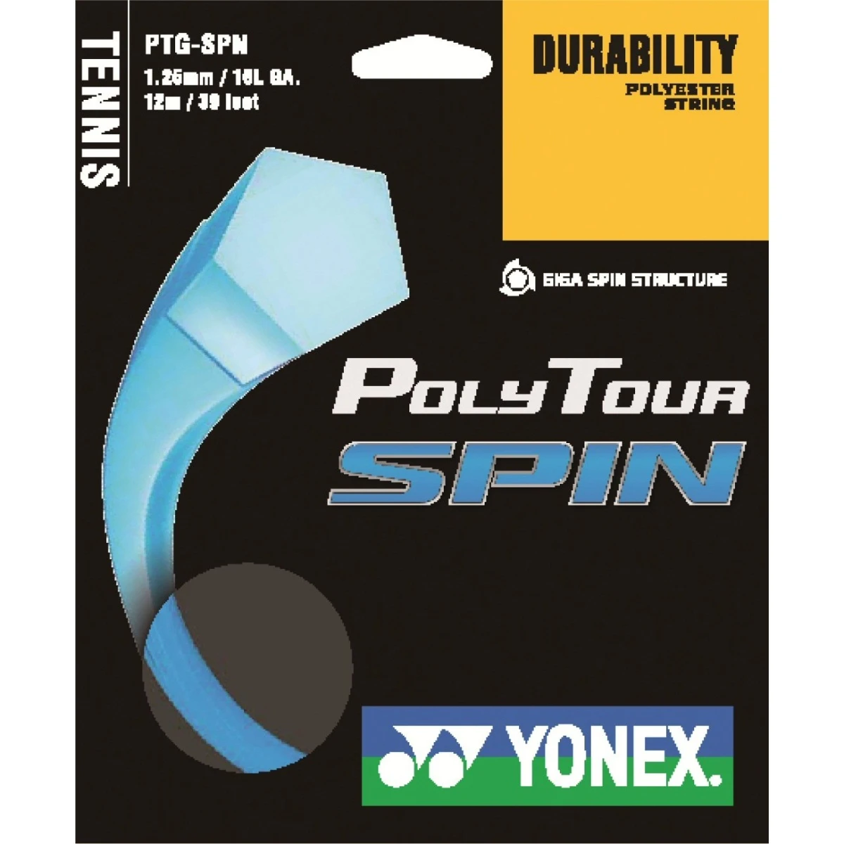 Yonex Tennissaite Poly Tour Spin (Haltbarkeit+Spin) Hellblau 12m Set 1 Yonex Tennissaite Poly Tour Spin (Haltbarkeit+Spin) Hellblau 12m Set
