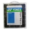 Yonex Overgrip Super Grap 0.6mm (Komfort/glatt/leicht Haftend) Schwarz 12er Clip-Beutel