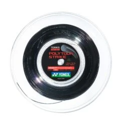 Yonex Tennissaite Poly Tour Strike (Haltbarkeit+Kontrolle) Schwarz 200m Rolle